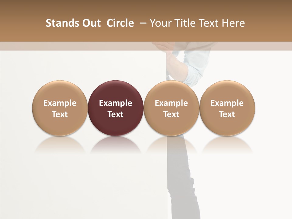Showing White Background Standing PowerPoint Template