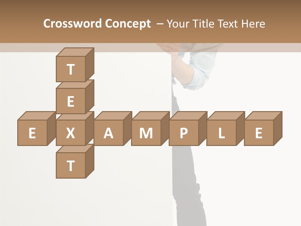 Showing White Background Standing PowerPoint Template