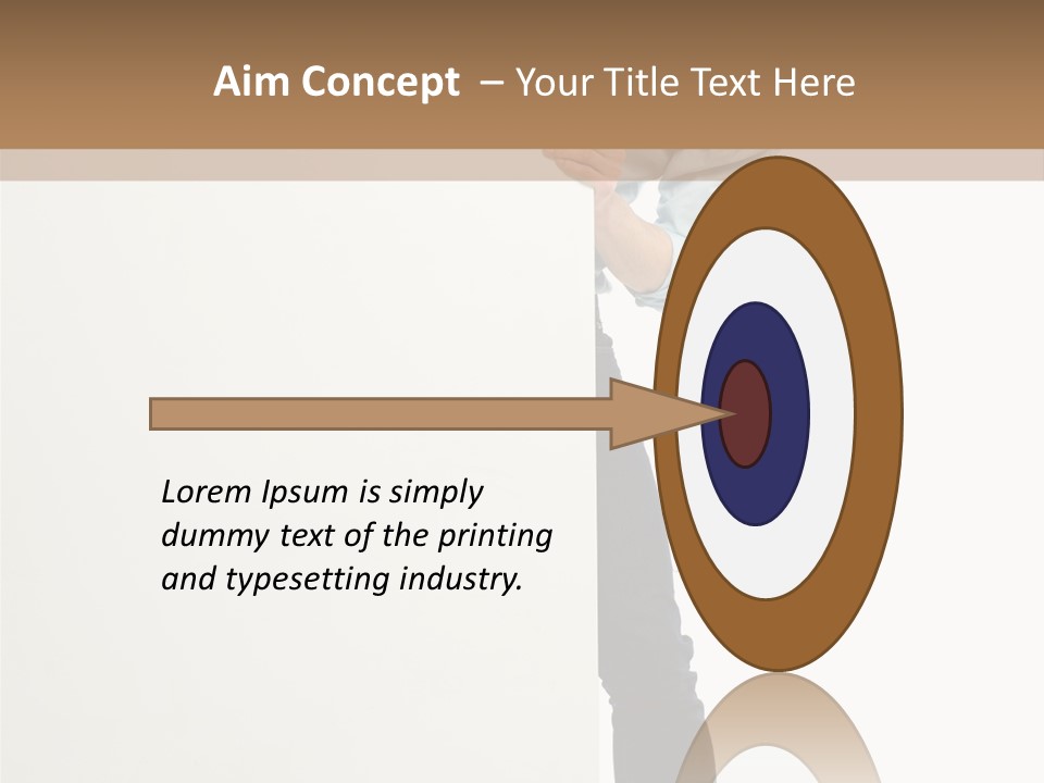 Showing White Background Standing PowerPoint Template