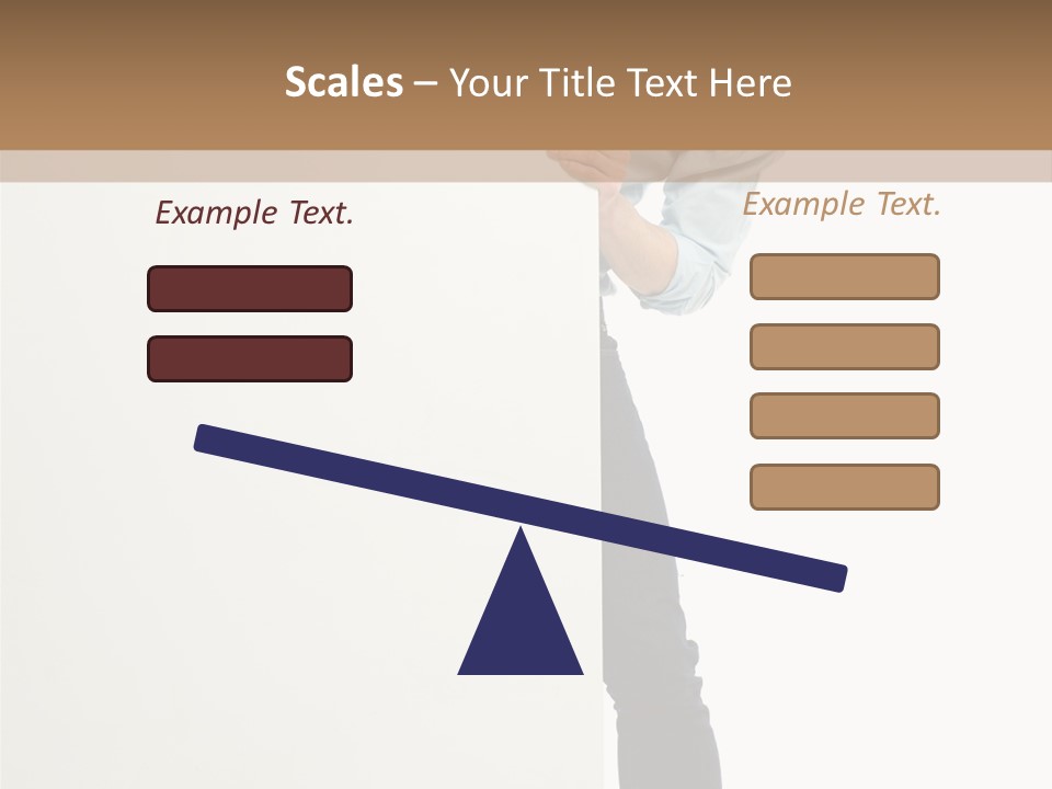 Showing White Background Standing PowerPoint Template