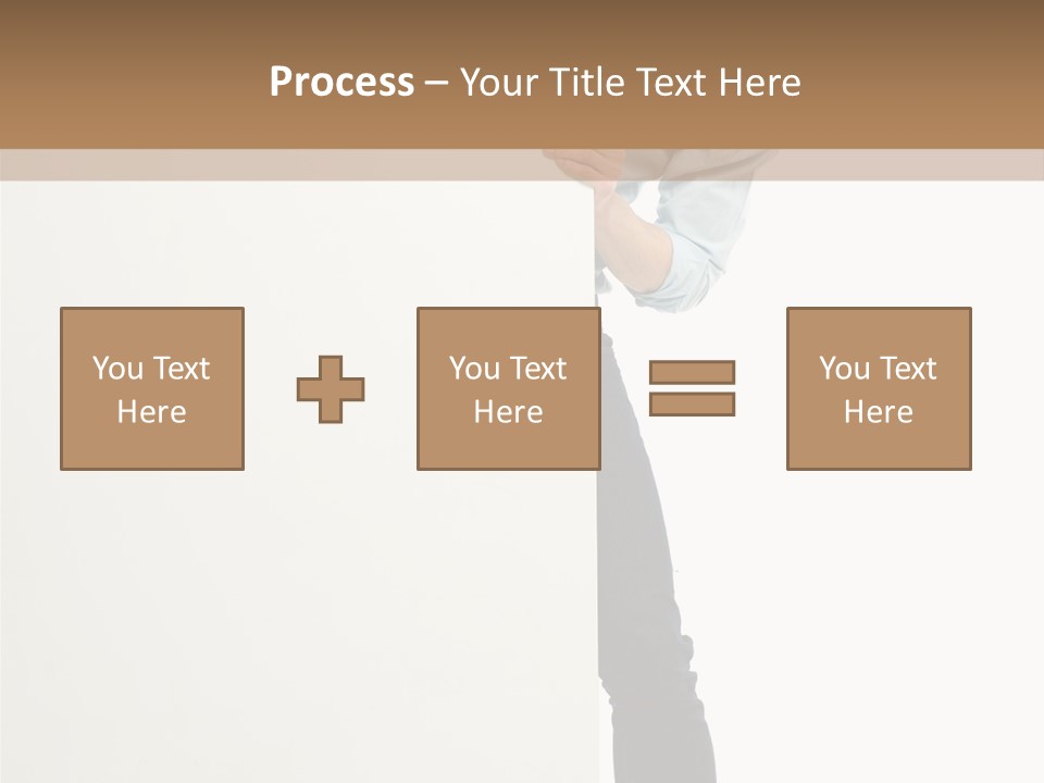 Showing White Background Standing PowerPoint Template
