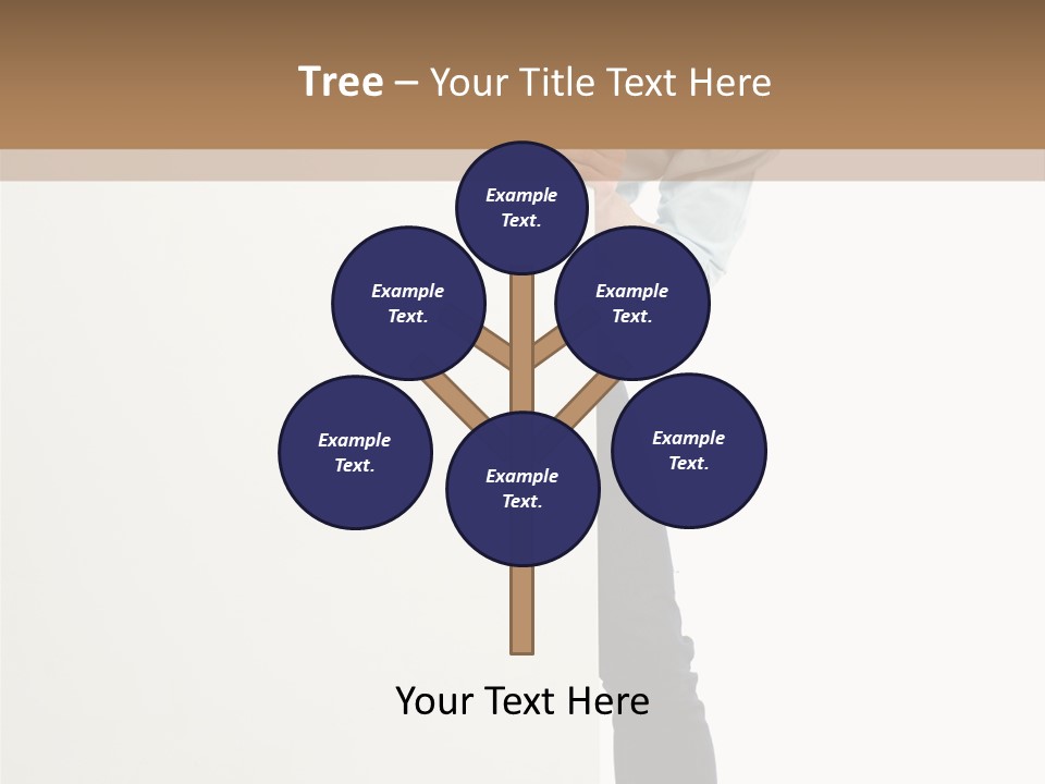 Showing White Background Standing PowerPoint Template