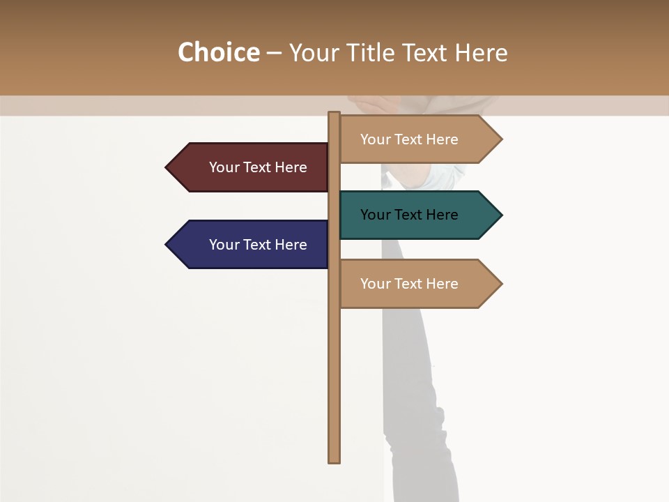 Showing White Background Standing PowerPoint Template