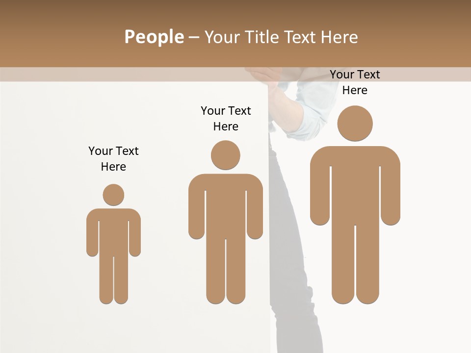 Showing White Background Standing PowerPoint Template
