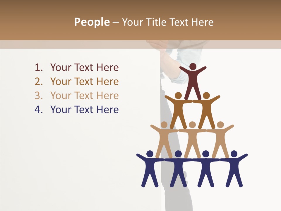 Showing White Background Standing PowerPoint Template