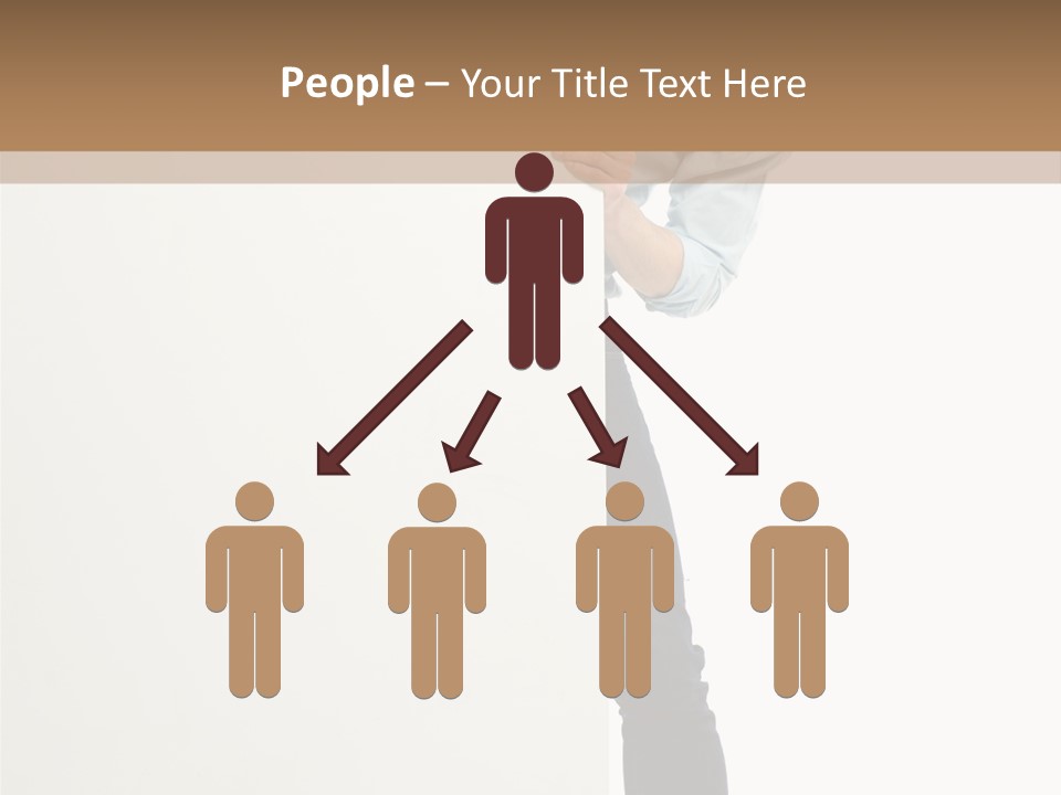 Showing White Background Standing PowerPoint Template