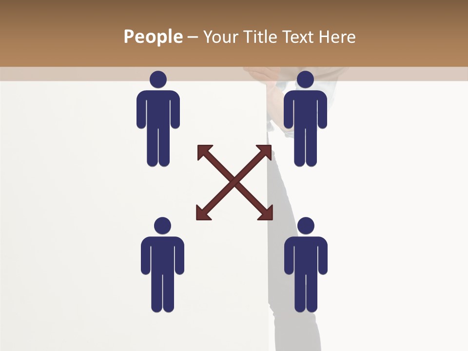 Showing White Background Standing PowerPoint Template