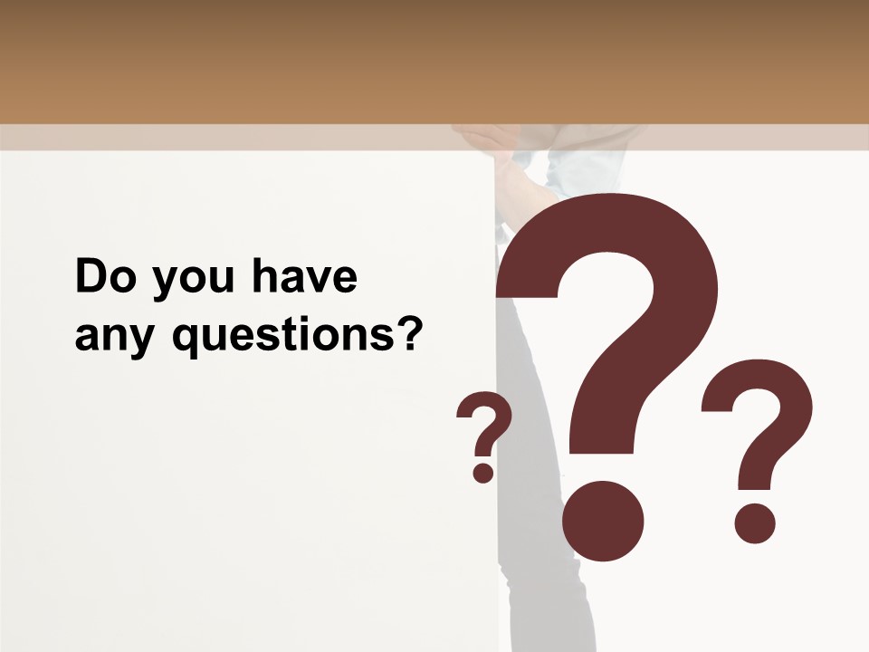 Showing White Background Standing PowerPoint Template