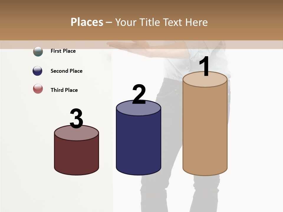 Happy Standing Executive PowerPoint Template
