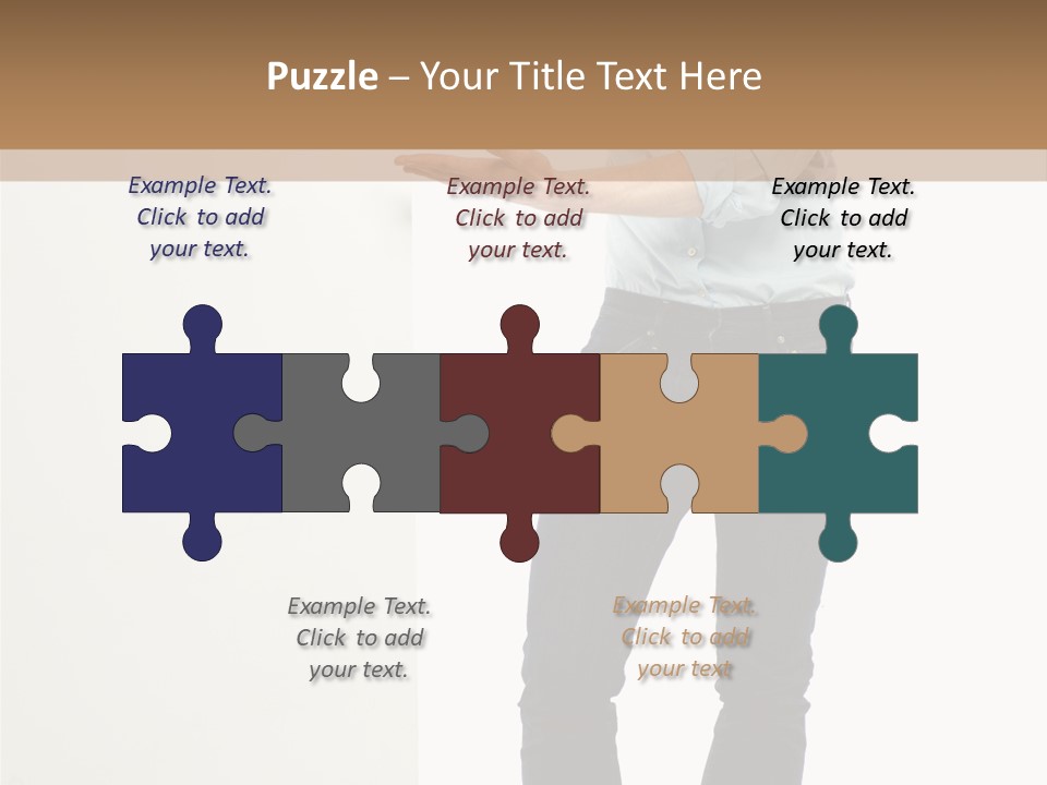 Happy Standing Executive PowerPoint Template