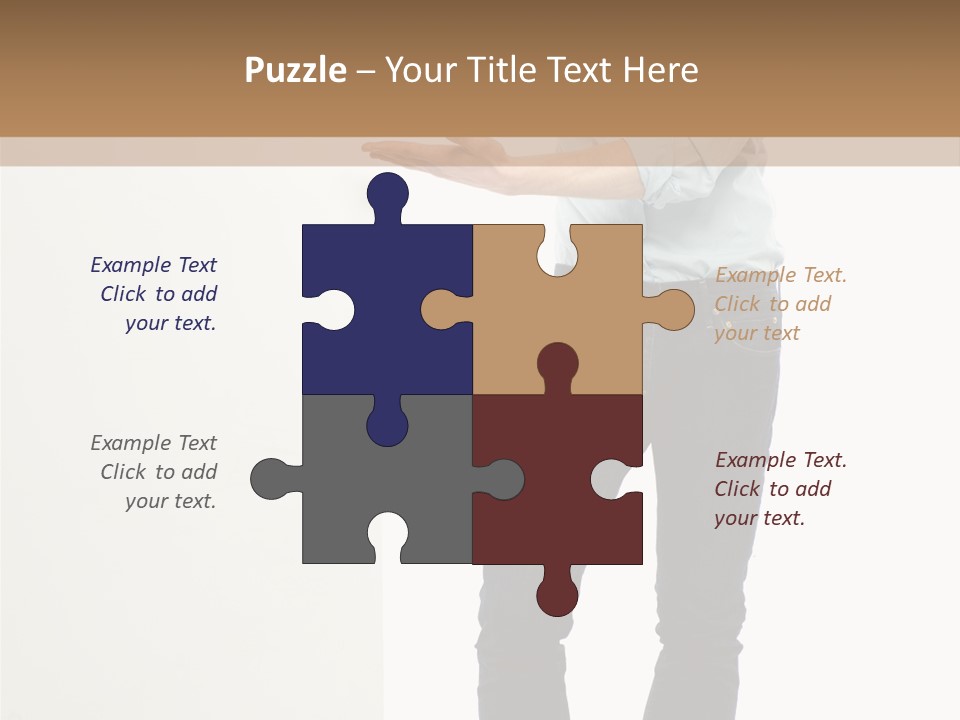Happy Standing Executive PowerPoint Template