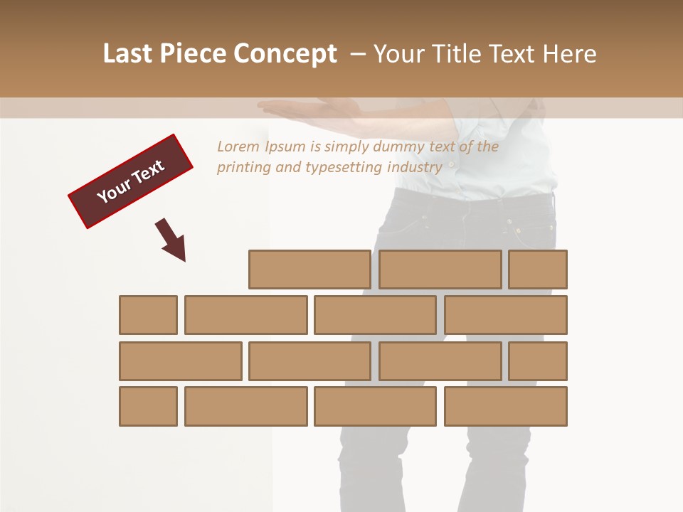 Happy Standing Executive PowerPoint Template