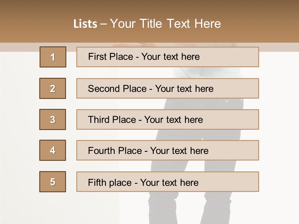 Happy Standing Executive PowerPoint Template