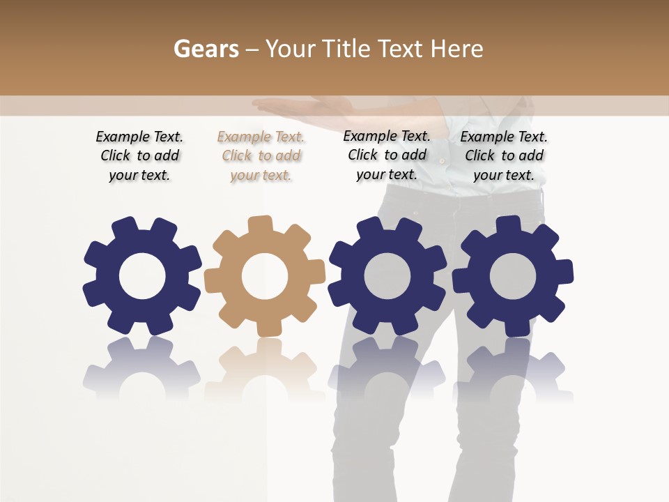 Happy Standing Executive PowerPoint Template