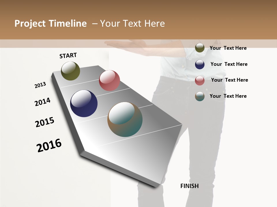 Happy Standing Executive PowerPoint Template