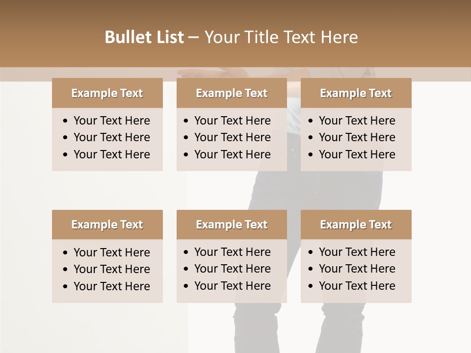 Happy Standing Executive PowerPoint Template