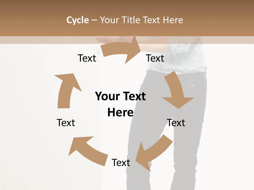 Happy Standing Executive PowerPoint Template