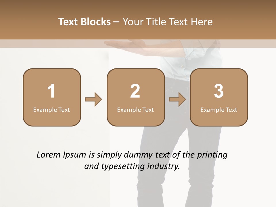 Happy Standing Executive PowerPoint Template