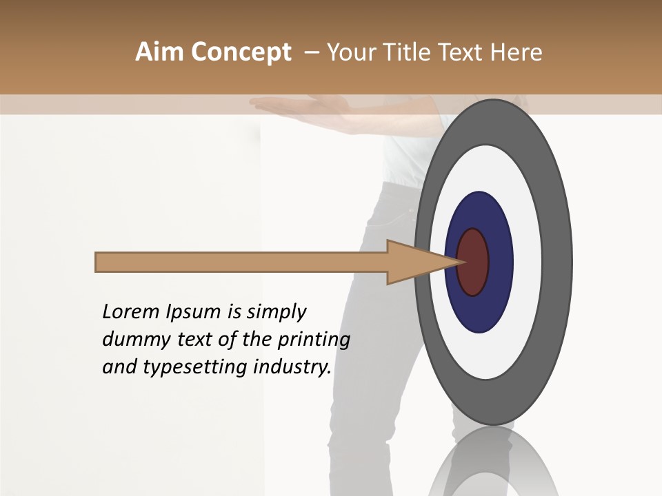 Happy Standing Executive PowerPoint Template