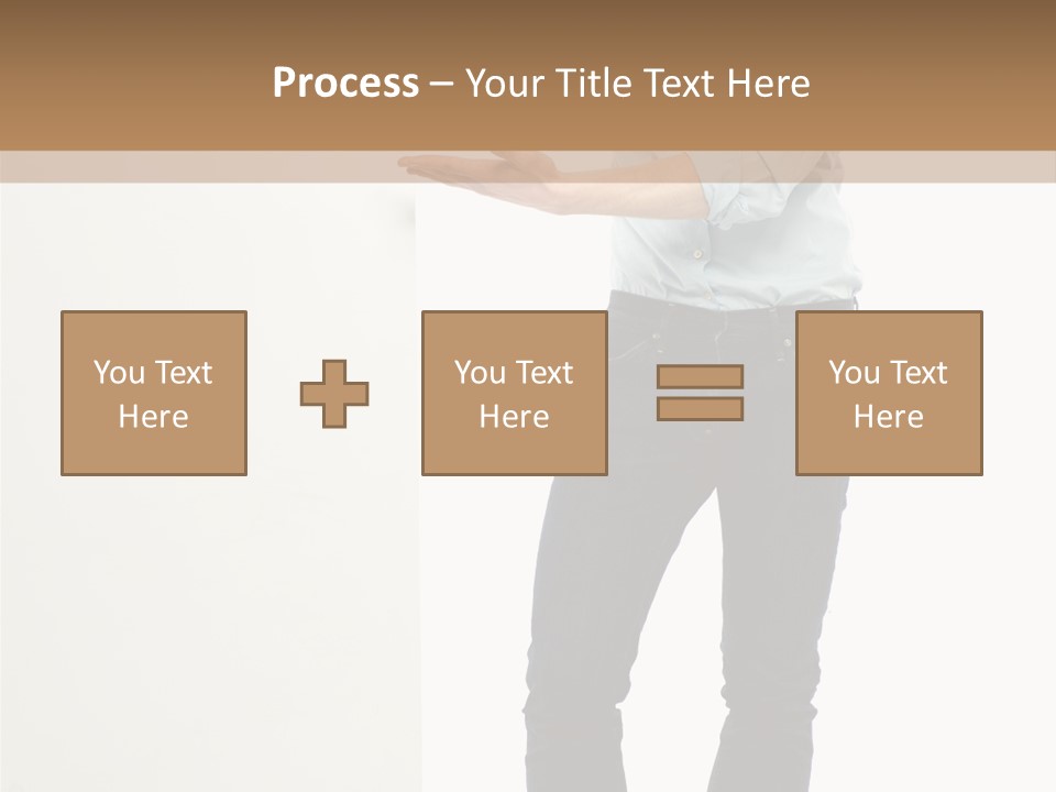 Happy Standing Executive PowerPoint Template