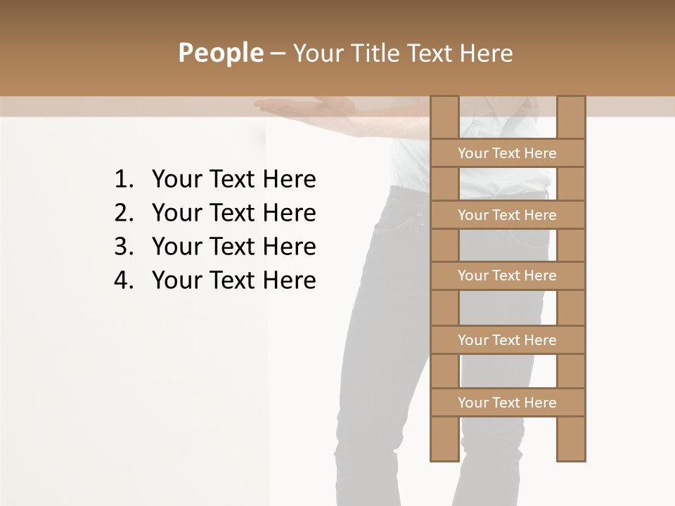 Happy Standing Executive PowerPoint Template