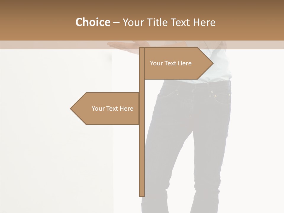 Happy Standing Executive PowerPoint Template