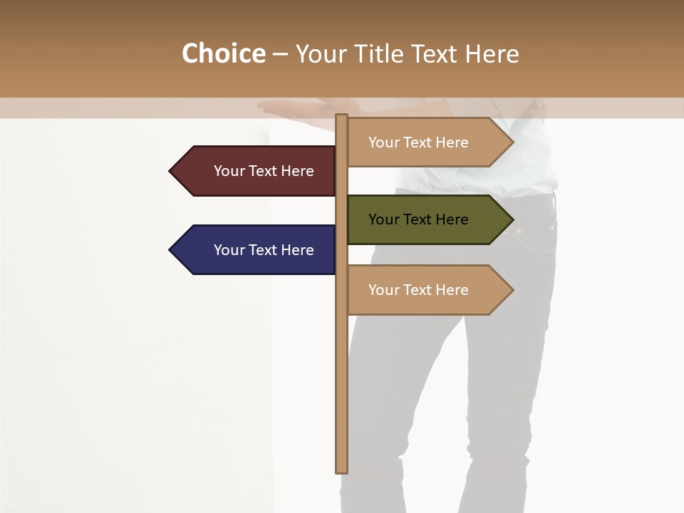 Happy Standing Executive PowerPoint Template