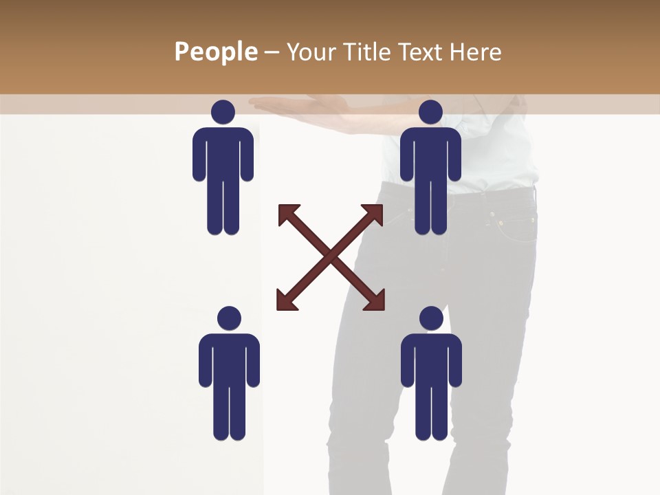 Happy Standing Executive PowerPoint Template