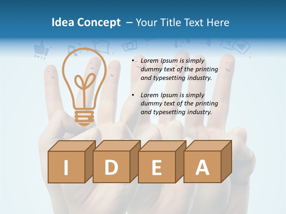 Cloud Family Icon PowerPoint Template