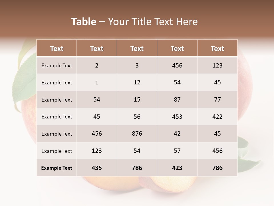 Nutrition Vegetarian Dessert PowerPoint Template