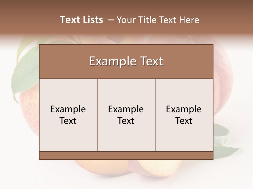 Nutrition Vegetarian Dessert PowerPoint Template