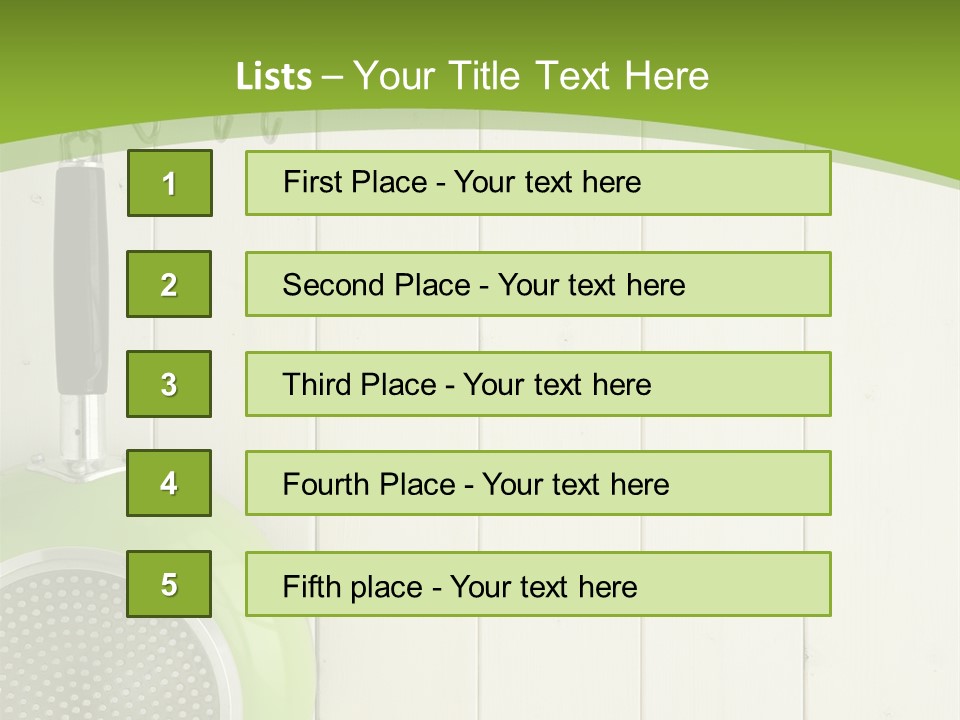Kitchenware Object Space PowerPoint Template