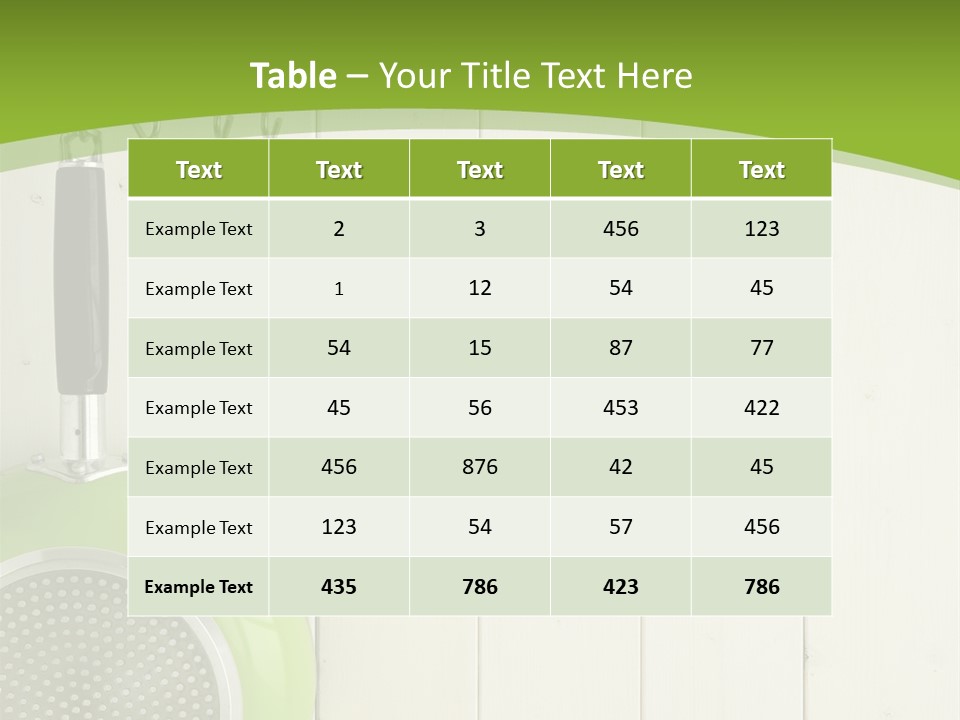 Kitchenware Object Space PowerPoint Template