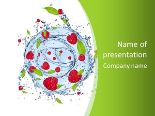 Twister Water Food PowerPoint Template