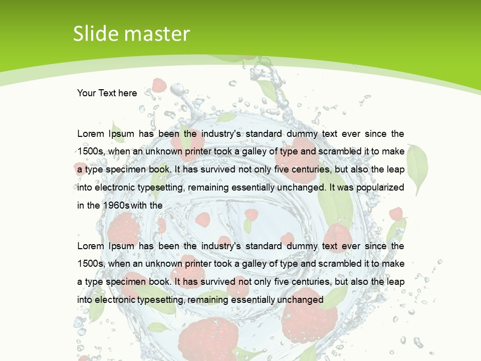Twister Water Food PowerPoint Template