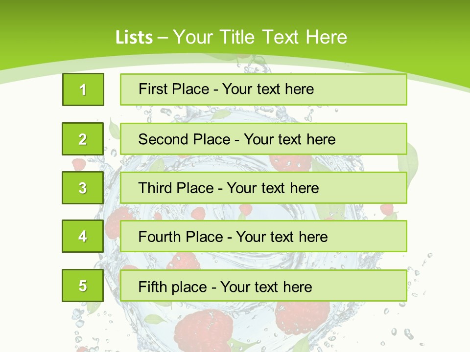 Twister Water Food PowerPoint Template