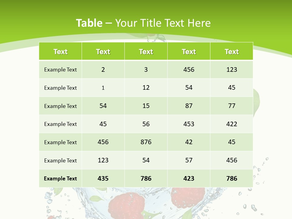Twister Water Food PowerPoint Template