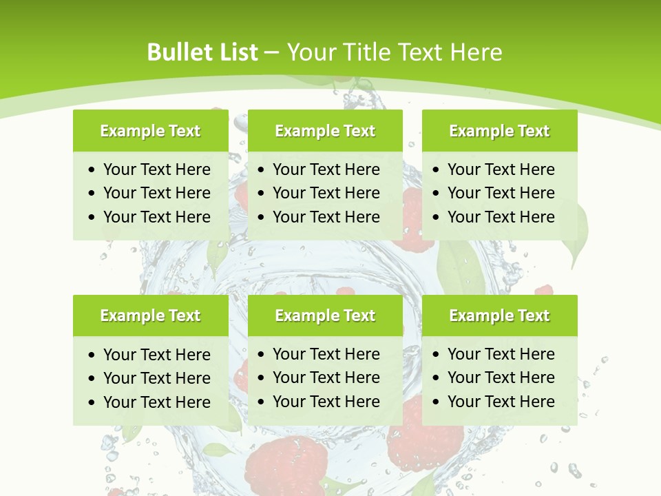 Twister Water Food PowerPoint Template