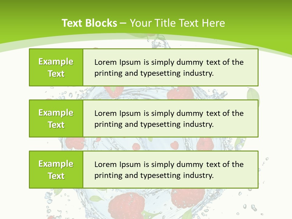 Twister Water Food PowerPoint Template