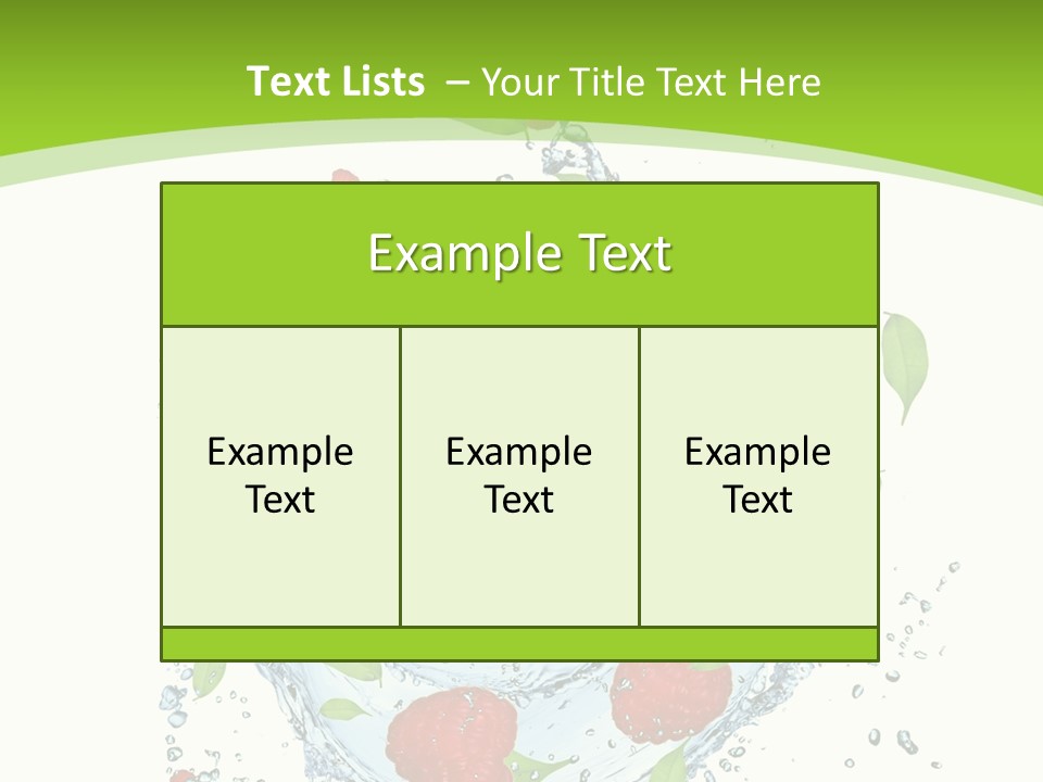 Twister Water Food PowerPoint Template