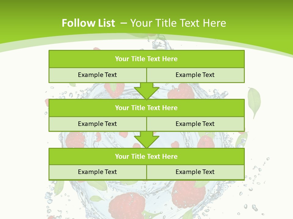 Twister Water Food PowerPoint Template