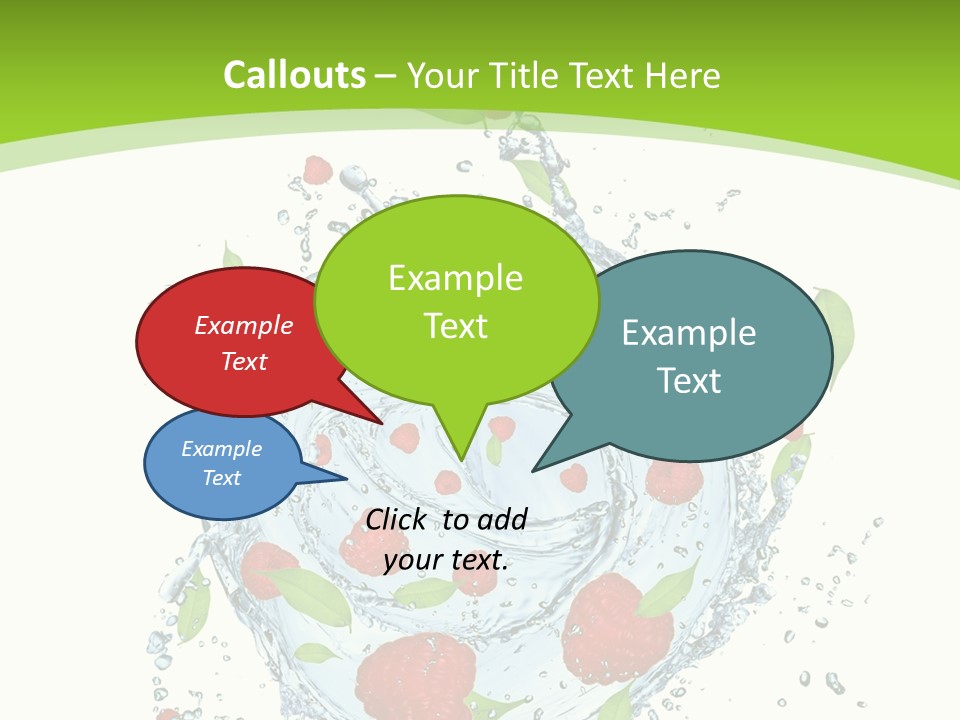 Twister Water Food PowerPoint Template