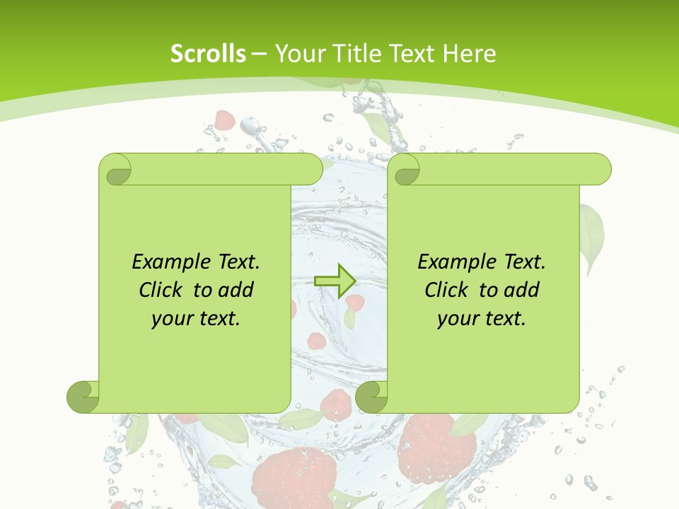 Twister Water Food PowerPoint Template