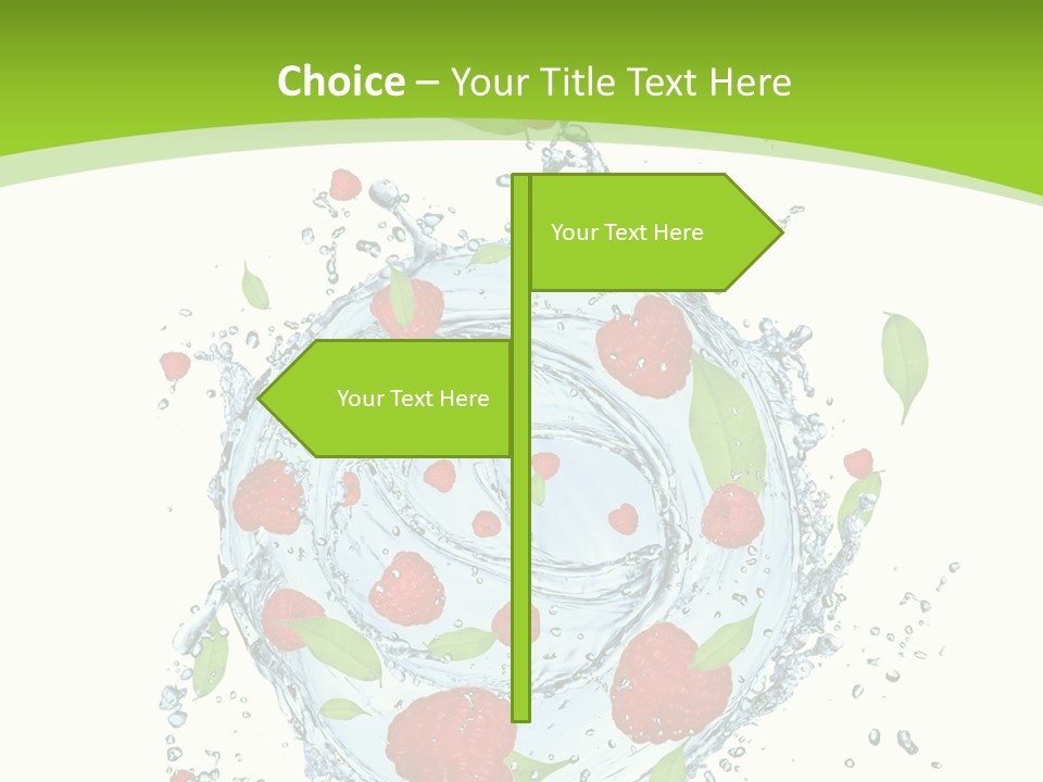 Twister Water Food PowerPoint Template