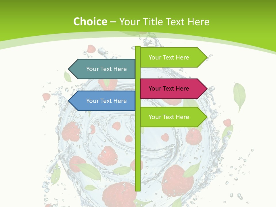 Twister Water Food PowerPoint Template