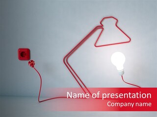 Light Consumption Lamp PowerPoint Template