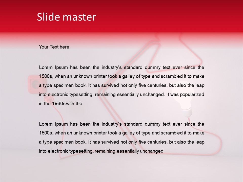 Light Consumption Lamp PowerPoint Template