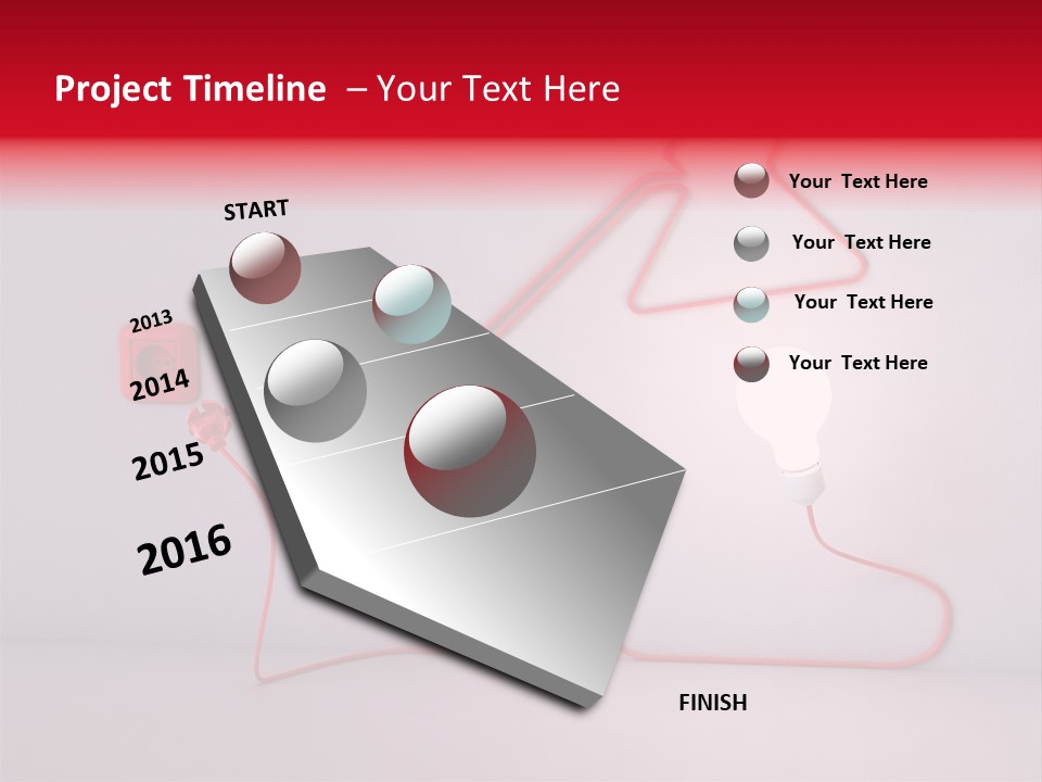 Light Consumption Lamp PowerPoint Template