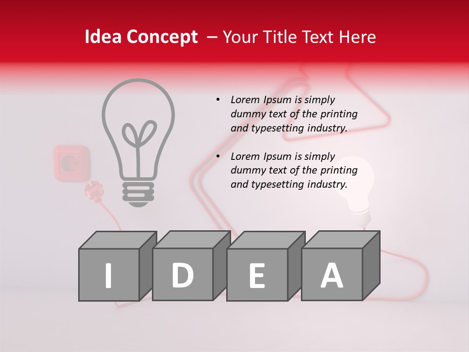 Light Consumption Lamp PowerPoint Template