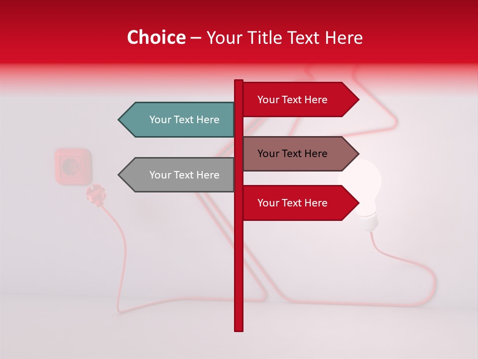 Light Consumption Lamp PowerPoint Template
